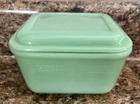 Fire King Philbe Jadeite Green Glass Refrigerator Dish