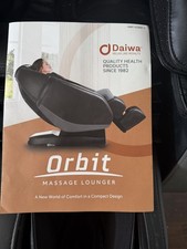 Daiwa Orbit Massage Chair New Black L-Track Zero Gravity Heated ORBT-1