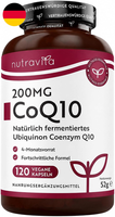 Nutravita Coenzym Q10 Ubiquinol 200 Mg Pro Kapsel - 120 Vegane Kapseln | 4 Monat