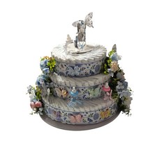 3 Tier Grande Butterfly Dreams Diaper Cake Baby Shower 170 Pampers Diapers.