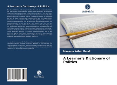 Mansoor Akbar Kundi | A Learner's Dictionary of Politics | Taschenbuch | Deutsch