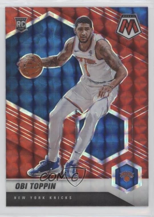 2020-21 Panini Mosaic Rookie Red Mosaic Prizm Obi Toppin #220 Rookie RC 5i2