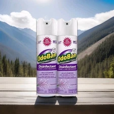2 Pack Of OdoBan Disinfectant Fabric & Air Freshener Lavender & Eucalyptus