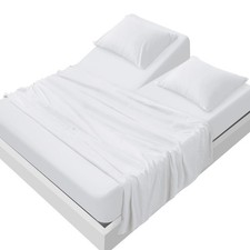 Split Top King Sheets Sets for Adjustable Bed, 4 Piece Bed Sheets Set Deep Po...