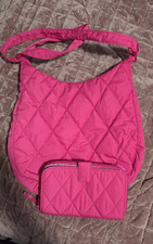 Vera Bradley Pink Floral Shoulder Bag w/ Wall...
