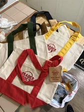 BRAND NEW with TAGS - Trader Joe’s - Holiday Canvas Mini Tote Bag - Set of 4