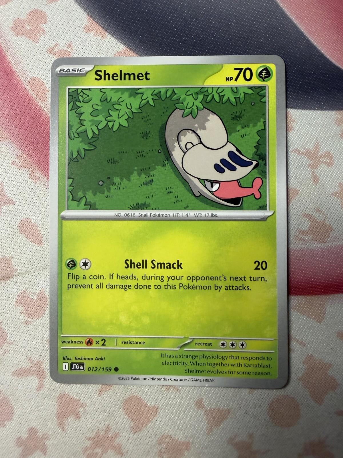 Shelmet Common SV09: Journey Together 012/159 NM English Pokemon Card