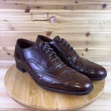 Johnston Murphy Aristocraft Shoes Mens 11.5 B Cordovan Brogue Wingtip Oxford
