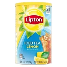 Lipton Lemon Iced Tea Mix, Caffeinated, Black Tea, 28 Quarts