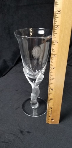 Igor Carl Faberge Kissing Doves 8 1/4" Wine Goblet France Art Deco 8 Ounce - Picture 6 of 7