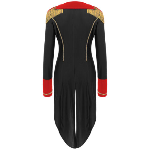 Adult Womens Circus Ringmaster Cosplay Costume Steampunk Tailcoat Jacket - Picture 22 of 141