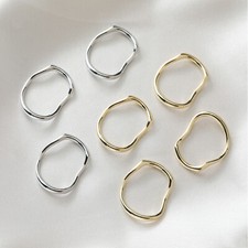 6pc Round Ring Charm,Gold/Silver Tone Circle Pendant,Geometry Charm,Hoop Pendant
