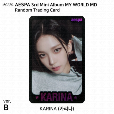 aespa MY WORLD カリナ b&nトレカ Aespa Karina My World Barnes & Noble USA Shop Limited Bonus