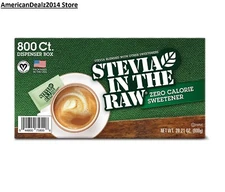 Stevia In The Raw Plant-Based Zero Calorie Sweetener Packets 800 ct