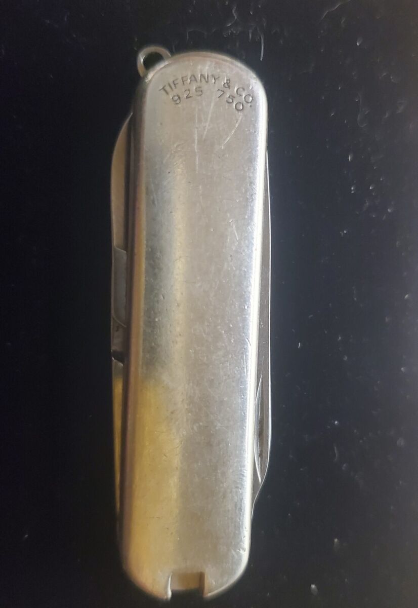 Tiffany & Co. Swiss Army Knife .925/ Cross Gold Enlay Tiffany & Co. Swiss Army Knife .925/ Cross Gold Enlay