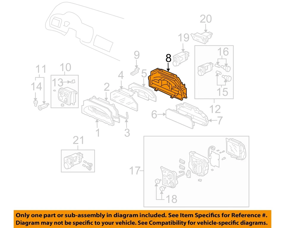 Medidor de velocímetro usado se adapta a: Honda S2000 Cluster 2000 MPH grado A Foto 2 de 4