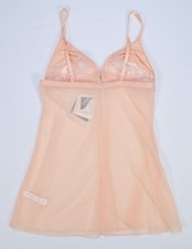 Nuisette La Perla Vintage Transparente - Couleur Moutarde, Perles - Taille M - Neuf Sans étiquettes