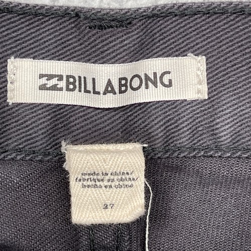 Billabong Womens Denim Short Black Straight Mid Rise Ripped Boyfriend Size 27 - Picture 4 of 11