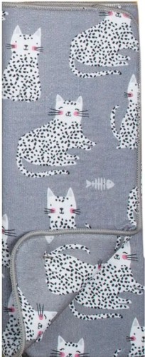 Kitchen Microfiber Reversible Dish Drying Mat (16" x 20") CATS ON GREY, KDD - Picture 2 of 20