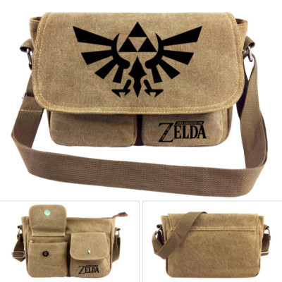 The Legend of Zelda Winged Triforce Canvas Shoulder Messenger Bag Backpack