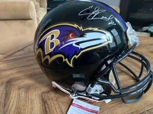ed reed signed helmet