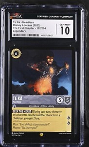 CGC 10 Disney Lorcana The First Chapter Te Ka Heartless Legendary 192