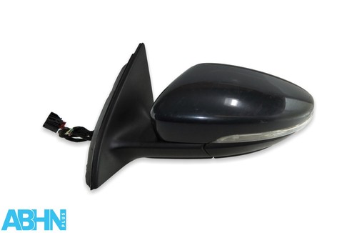 VW Passat B7 (2010-2014) Left Side Electric Heated Door Mirror Solid Grey+Puddle