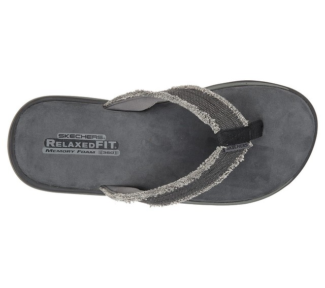 Men's Skechers Relaxed Fit: Supreme - Bosnia Sandals, 64152 /BLK Multiple Sizes for sale online