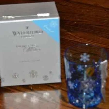WATERFORD CRYSTAL SNOWFLAKE WISHES GOODWILL DOF WHISKEY CHRISTMAS GLASS TUMBLER