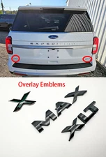 Gloss Black XLT MAX Overlay Letters Emblem FIT 2022-2024 Ford EXPEDITION Max