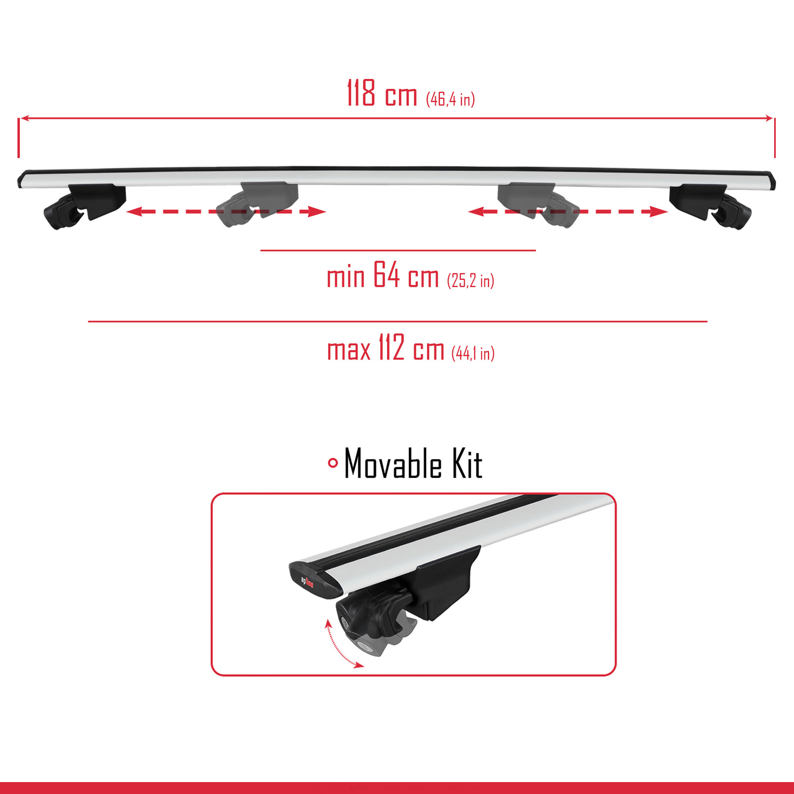 Barres de toit pour Sandero Stepway 2 HOOK robustes anti-sifflement avec antivol - 3