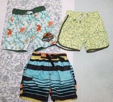 Lot of 3 Toddler Boys Swim Trunks Cat Jack Jurassic World Kanu size 3T