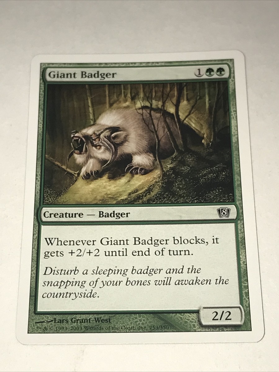 Magic the Gathering Giant Badger Card