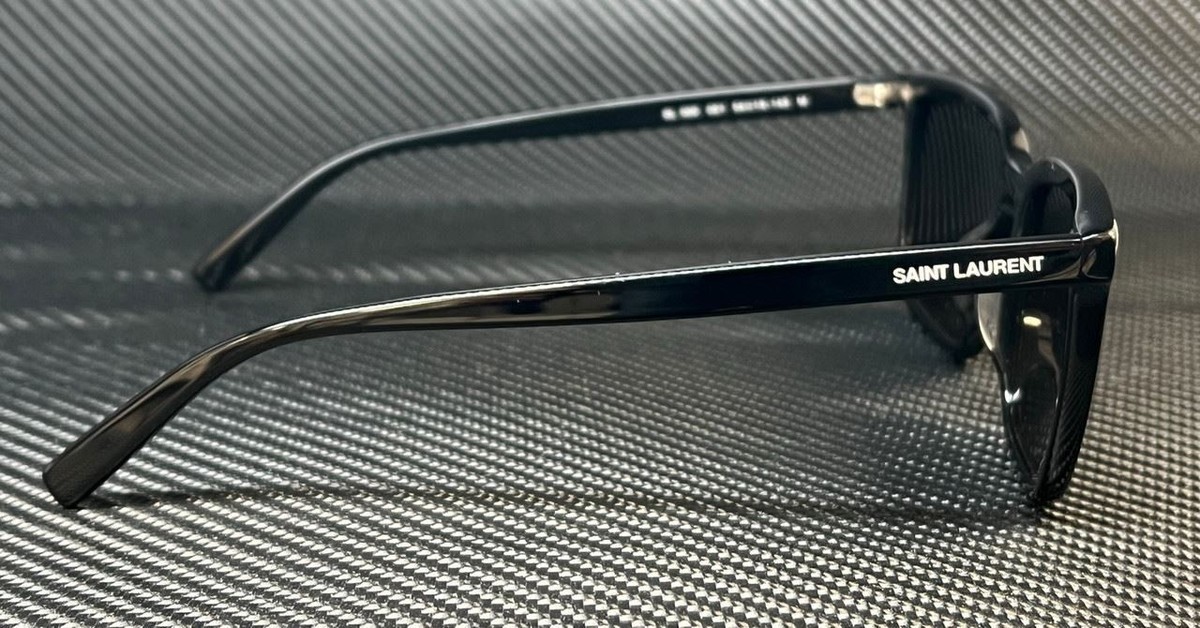 SAINT LAURENT SL 500 001 Black Grey Men's 54 mm Medium Sunglasses
