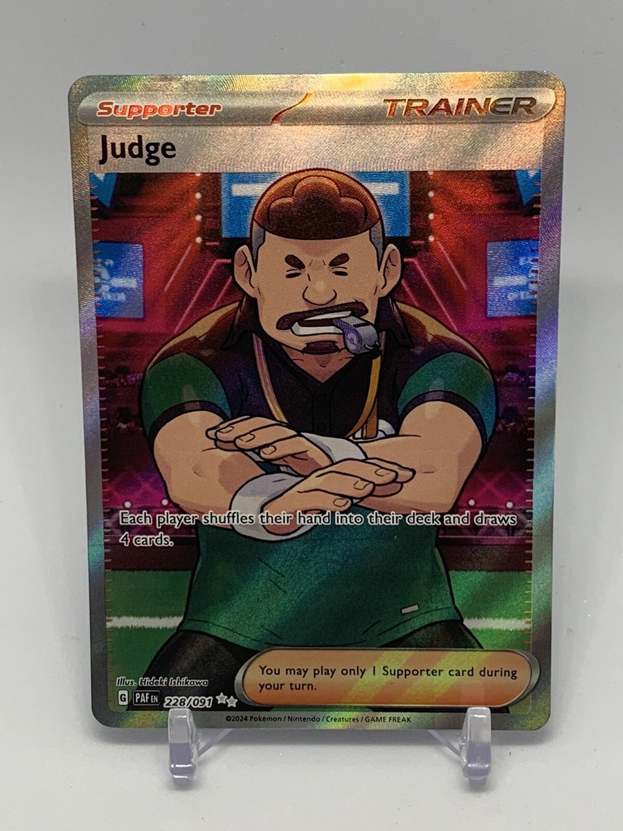 Judge 228/091 Full Art Trainer Ultra Rare Holo Paldean Fates Pokemon TCG NM  | eBay