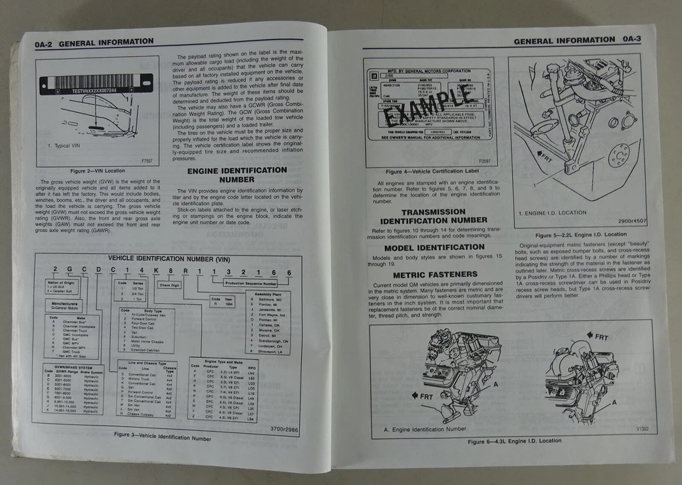 Officina Manuale Chevrolet/GMC Luce Duty Camion Suburban, Vandura, Cutaway Van - Immagine 3 di 4