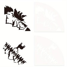 1set 2pcs Custom Acrylic Tie-Dye Template Painting Supplies Fanshaped Animal