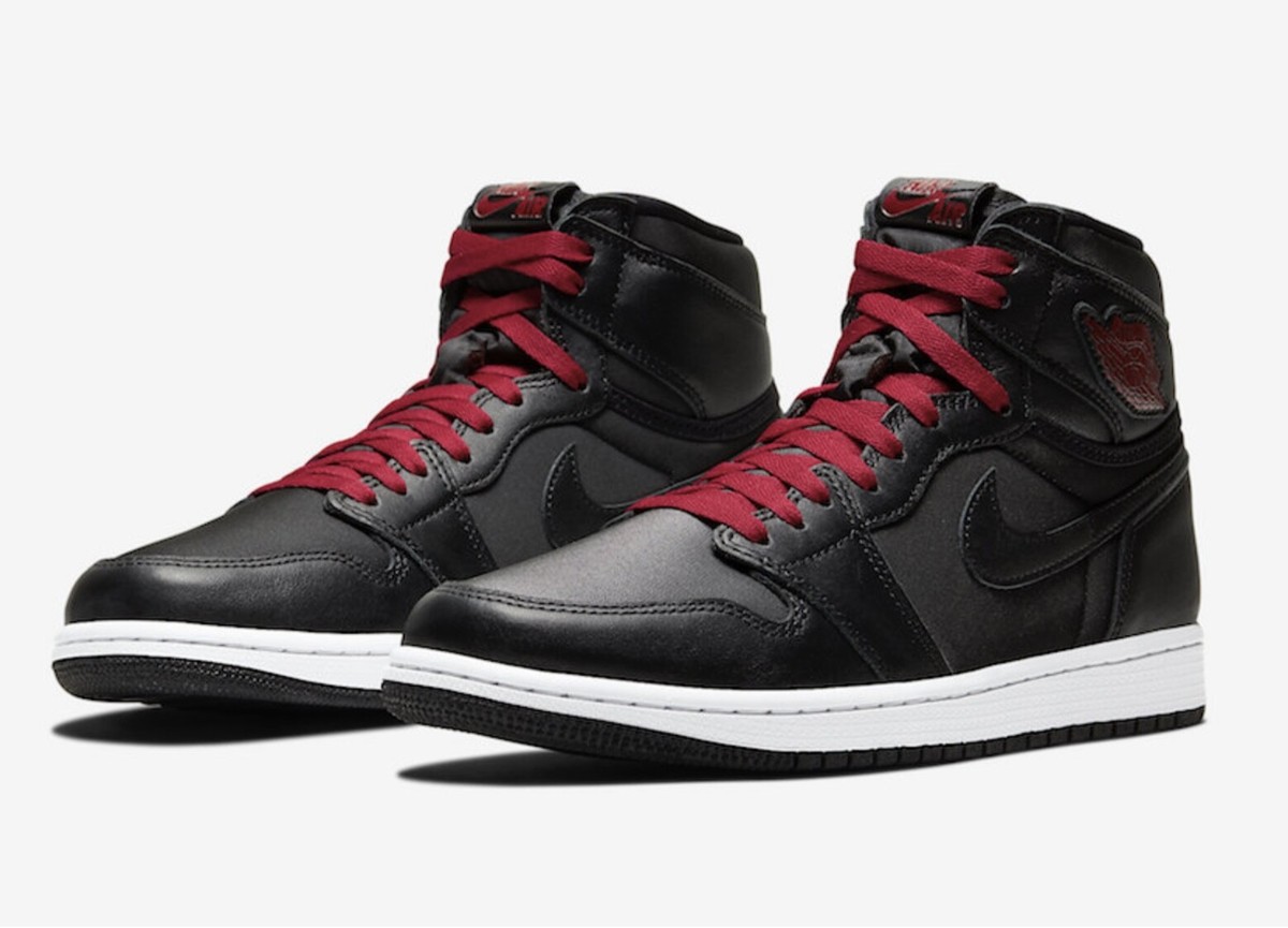 Nike Air Jordan 1 Retro High OG Black Satin Gym Red | eBay