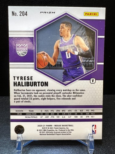 2020 Mosaic Tyrese Haliburton  Disco Variation RC - Kings/Pacers - Picture 2 of 3