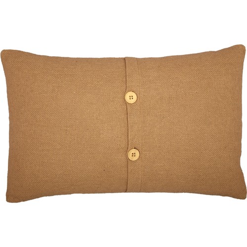 New Primitive FARMHOUSE Fall AUTUMN GREETINGS BURLAP PILLOW Black Feed Sack - Picture 2 of 2