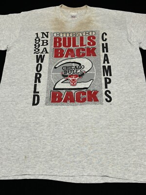 CHICAGO BULLS Tシャツ 1992 kidsL Vintage Chicago Bulls 1992 Back To Back Champions Tee Single