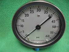 ASHCROFT 45 1009 A 02L 60 PSI GENERAL SERVICE GAUGE 4-1/2" 1/4" NPT STAINLESS ST