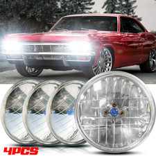 For Chevy Corvette 1962-1982 C1 4pc 5.75 Inch Round Led Drl Headlights Projector