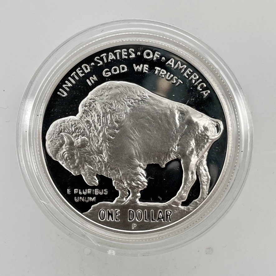 2001 P American Buffalo Commemorative Proof Silver Dollar $1 CAPSULE ONLY - Image 4 of 4