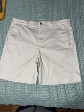 Roundtree Yorke Travel Smart Core Comfort Waistband Chino Shorts Stretch EUC