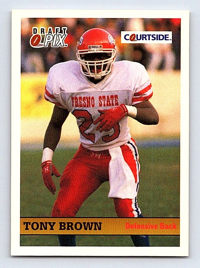 1992 Courtside Draft Pix #81 Tony Brown Fresno State Bulldogs