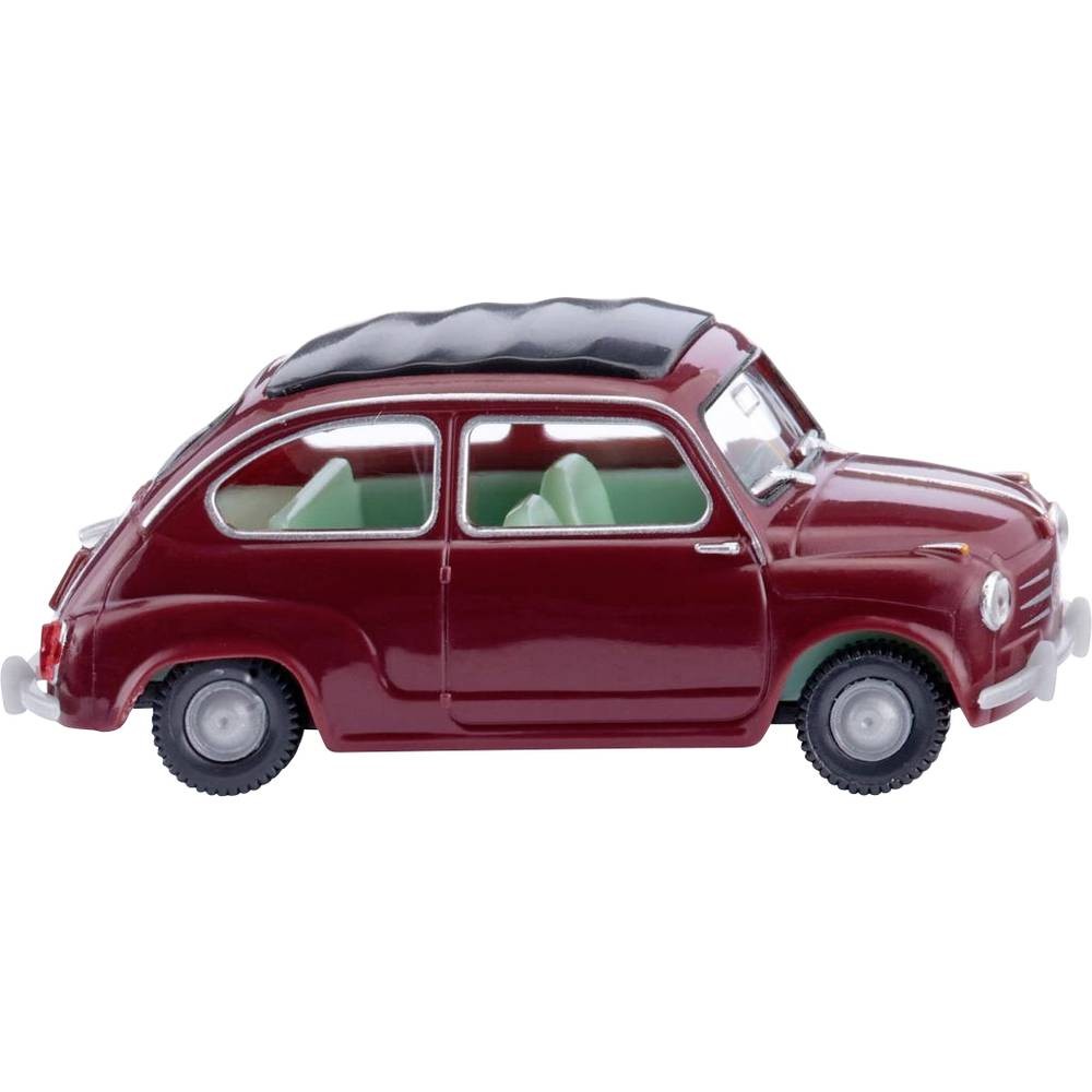 Wiking 009908 Fiat 600 rouge vin miniature HO pour collectionneur
