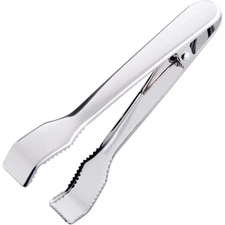 Stainless Steel Ice Tongs with Teeth for Ice Bucket Sugar Cubes Tea Party Coffee