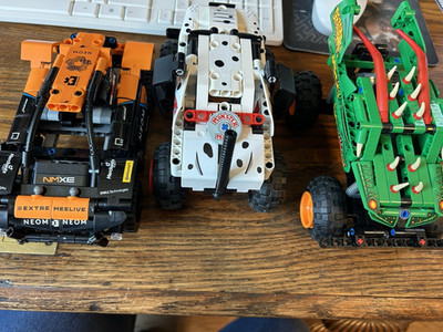 THREE BUILT LEGO TECHNIC VEHICLES WITH FREE SHIPPING