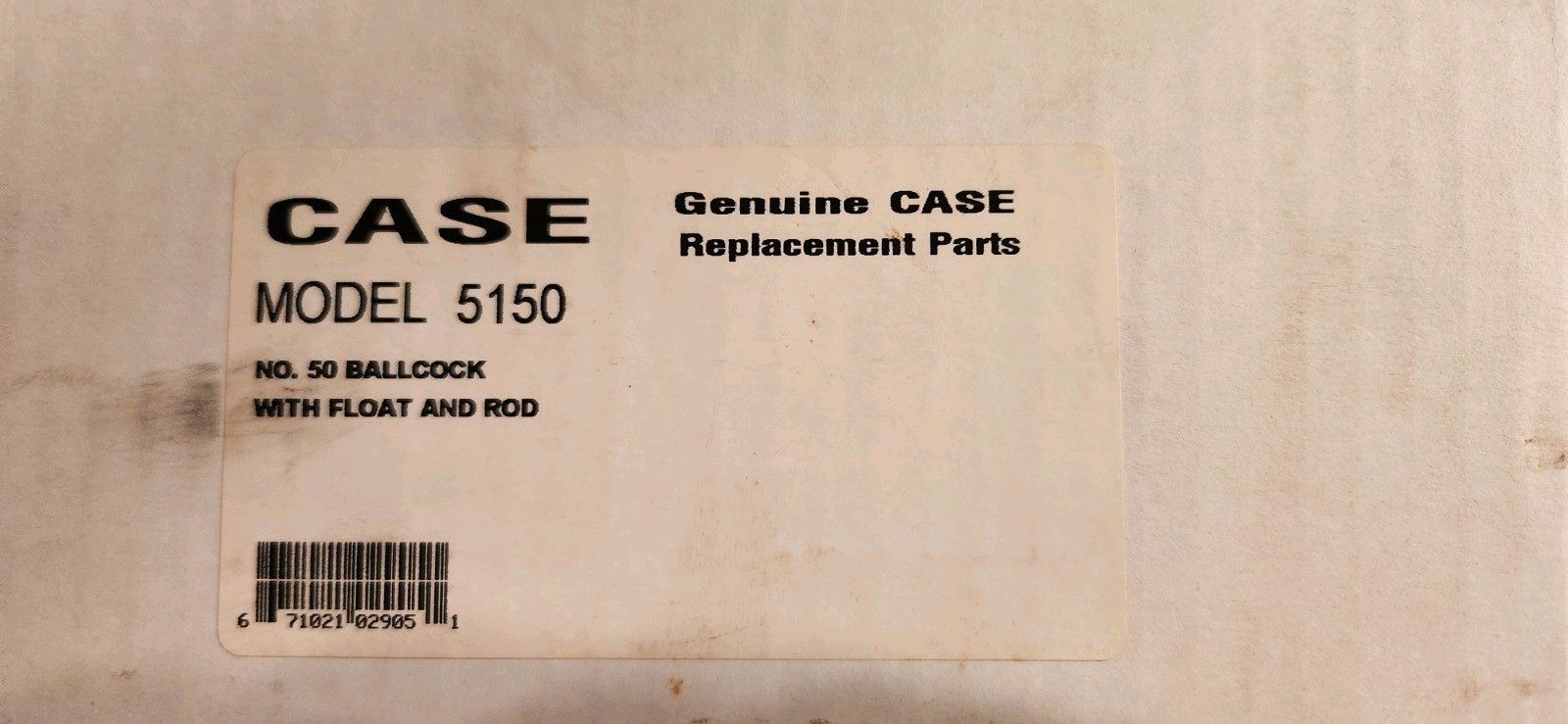 Brand New Case 5150 Toilet  No.50 Ballcock With Float And Rod In Original Box.